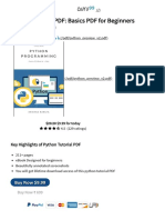 Python Tutorial PDF - Basics PDF For Beginners (Download Now)