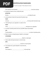 CAE/CPE Key Word Transformation: Interested