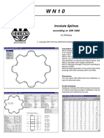 Involute Splines: According To DIN 5482