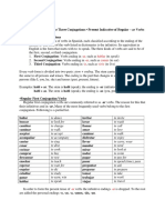 Week 3 Notes The Three Conjugations of The Present Indicative of Regular Verbs Ending in Ar Er and Ir