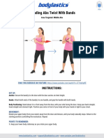 Standing Abs Twist With Bands: Instructions