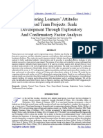 Measuring Learners' Attitudes Toward Team Projects: Scale Development Through Exploratory and Confirmatory Factor Analyses