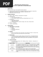 Semi-Detailed Lesson Plan in Tvl/Tle-Ict Computer System Servicing