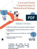 Local and Global Communication in Multicultural Settings