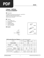 4 Amps N-Channel MOSFET: 600volts