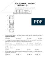 QP Odisha Ntse Stage 1 2020-21 Mat