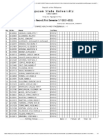 Cagayan State University: Class Record (First Semester S.Y 2021-2022)