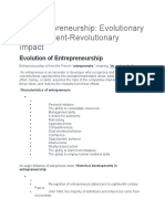 1.1 Entrepreneurship: Evolutionary Development-Revolutionary Impact