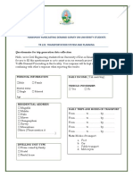 Transport Forecasting Demand Survey On University Students TR 221: Transportation System and Planning