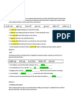 Worksheet 2 Phrasal Verbs in Context Exercise 1