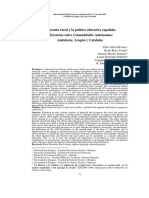 La Escuela Rural y La Política Educativa Española. Diderencias Entre Andalucía, Aragón y Cataluña