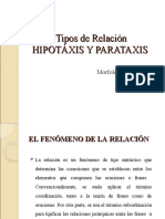 Tipos de Relación - HIPOTÁXIS Y PARATAXIS2