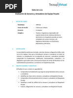 Evaluación de Sensores y Actuadores de Equipo Pesado - Silabo