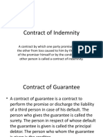 Contract of Indemnity