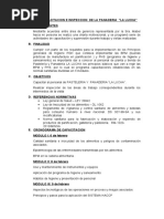 Plan de Capacitacion e Inspeccion de La Panaderia