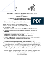 UKMT - Grey Kangaroo - Intermediate Mathematical Challenge 2014 - Questions