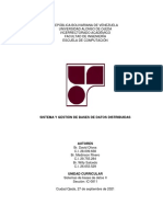 Sistema y Gestión de Bases de Datos Distribuidas