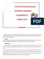 Acuerdos 1° Ciclo Matemática