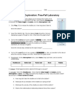 Student Exploration: Free-Fall Laboratory