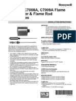 C7007A, C7008A, C7009A Flame Rod Holder & Flame Rod Assemblies