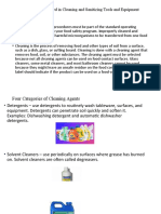 Types of Chemicals Used in Cleaning and Sanitizing