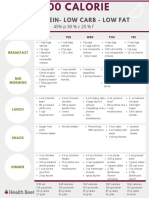 1200 Calorie Low Carb High Protein Low Fat Meal Plan