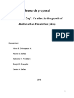 Research Proposal: "Bongga Ka Day": It's Effect To The Growth of Abelmoschus Esculentus (Okra)