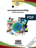 Entrepreneurship: First Semester