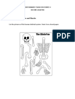 Cut The Pictures of The Human Skeletal System. Paste It On A Bond Paper