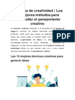 Técnicas de Creatividad