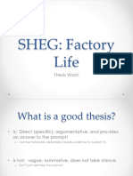 Sheg Factory Life Thesis Work