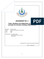 Analysis and Application of Various Cost Concepts For Decision Making.