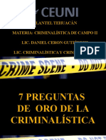 CRIMINALISTICA DE CAMPO Presentación