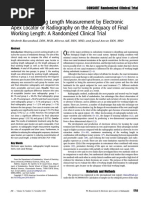 Effect of Working Length Measurement by Electronic Apex Locator or Radiography On The Adequacy of Final Working Length A Randomized Clinical Trial