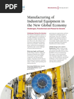 Manufacturing of Industrial Equipment in The New Global Economy