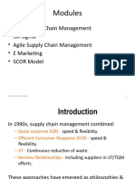 Modules: - Lean Supply Chain Management - Six Sigma - Agile Supply Chain Management - E Marketing - SCOR Model