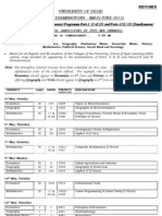 University of Delhi Annual Examinations - (May/June-2011) : New Course (Admissions of 2005 and Onwards)