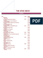 The Wine Menu