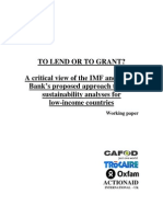 To Lend or To Grant?: A Critical View of The IMF and World Bank's Proposed Approach To Debt Sustainability Analyses For Low-Income Countries