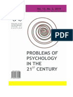 Problems of Psychology in The 21st Century, Vol. 13, No. 2, 2019