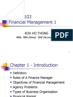 Tutorial Class 1 Financial Management 1