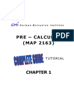 Map 2163 Pre-Calculus Tutorial Chapter1