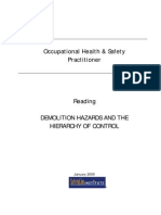 Demolition Hazards and Heirarchy of Control