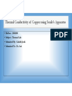 Thermal Conductivity Using Searle's Apparatus