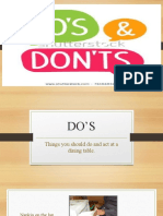 Do's and Dont's