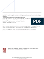 Basel III Versus Solvency II An Analysis of Regulatory Consistency Under The New Capital Standards