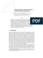 Tracking Human Body Parts Using Particle Filters Constrained by Human Biomechanics