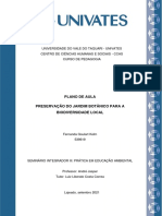 Projeto de Prática Educação Ambiental - Preservação Biodiversidade Local