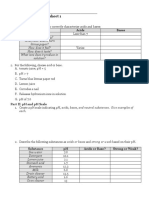 Acids and Bases Worksheet 1