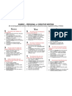 CVR RUBRIC Personal and Creative Writing